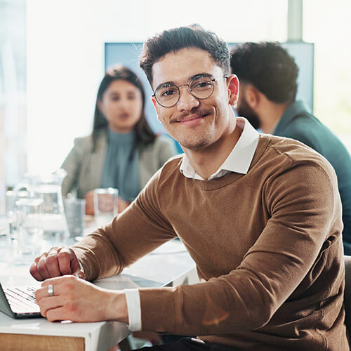 man smiling
