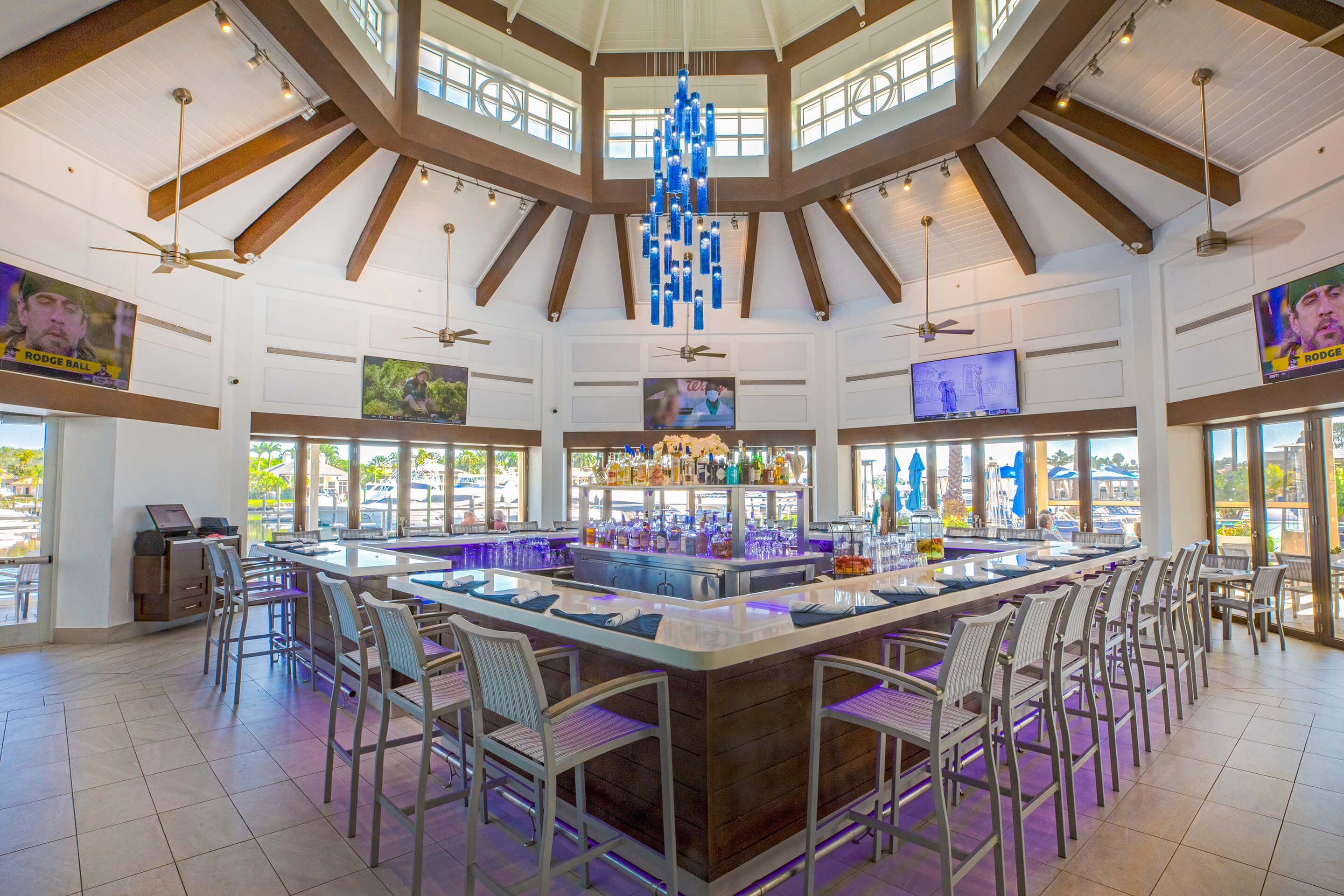 inside a clubhouse
