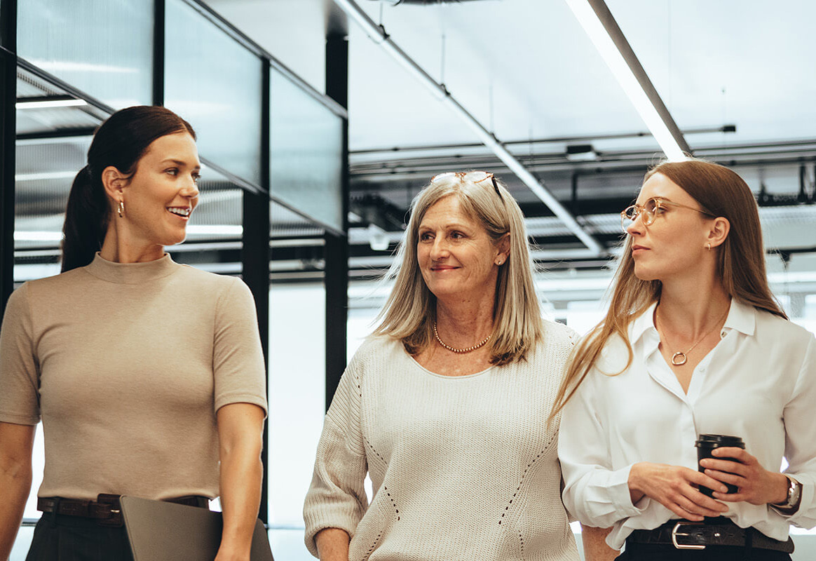3 women talking